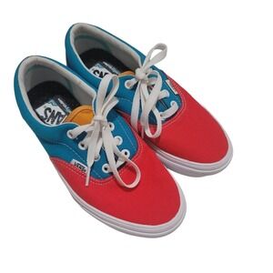 Vans Era Colorblock Skate Shoes‎ Sneakers Red Blue Yellow White Size 5.5 Women